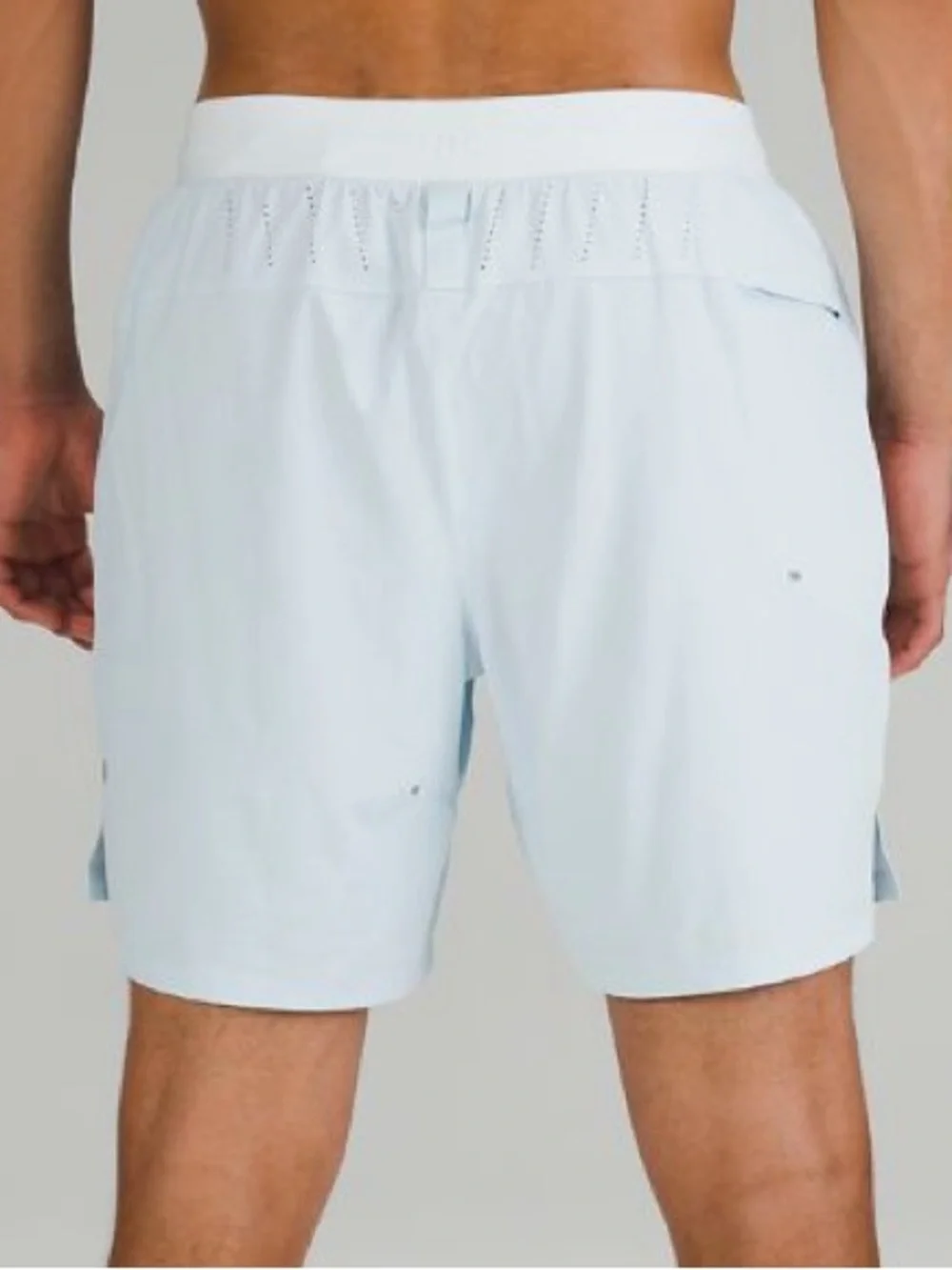 Lululemon Men XXL Powder Blue Drawstring License To Train Lined Short 7”